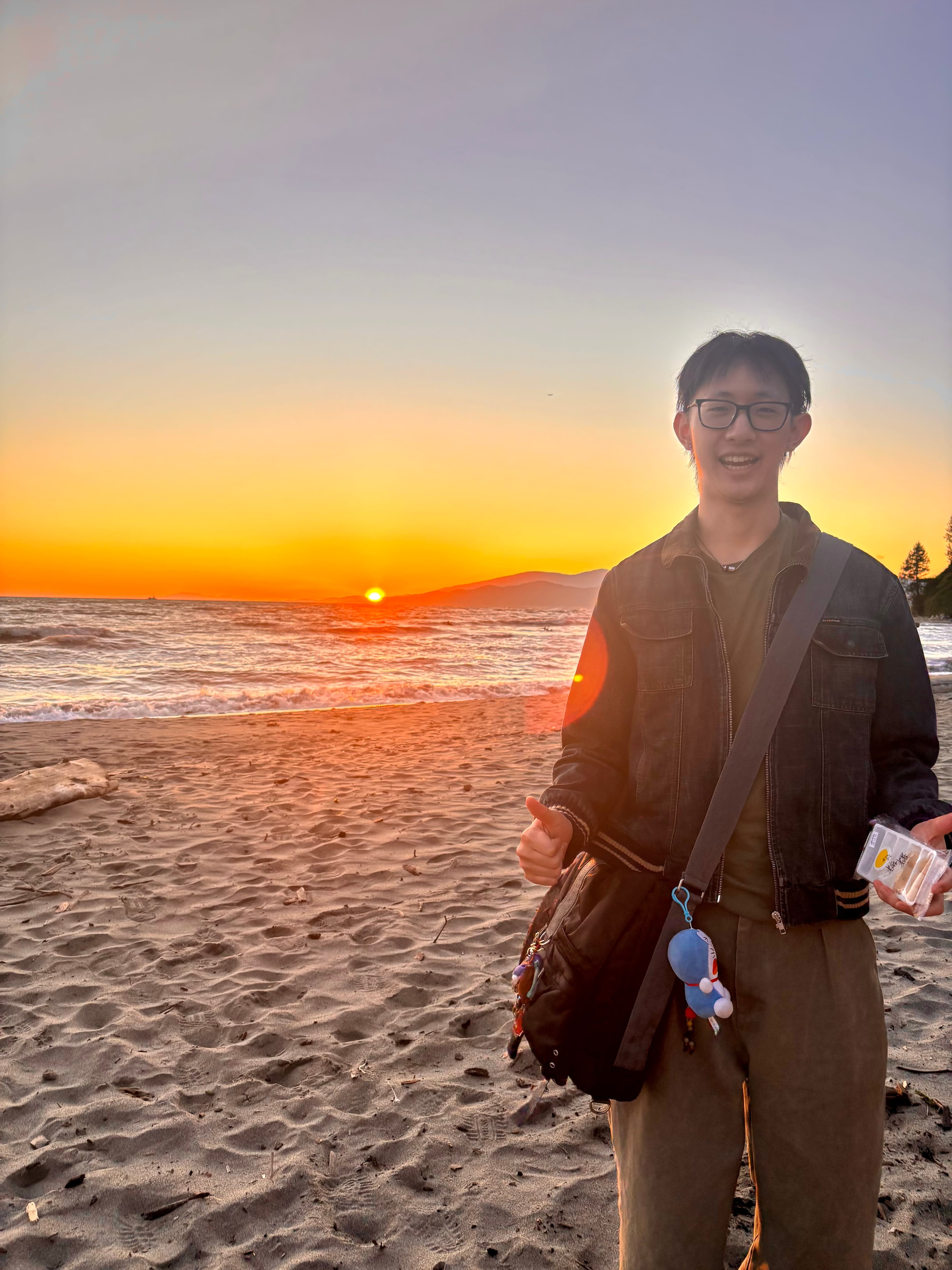 Image of Leo Shang outside Wreck Beack, UBC